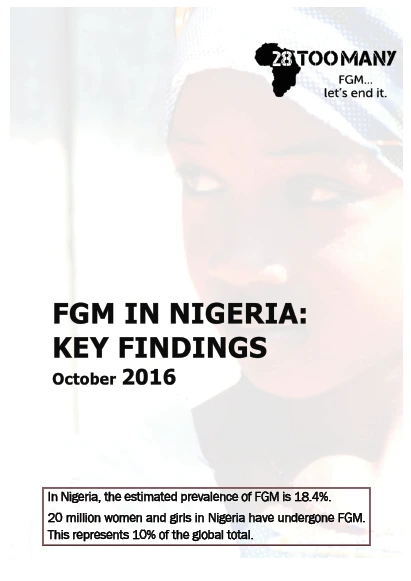 Key Findings: FGM in Nigeria (2016)